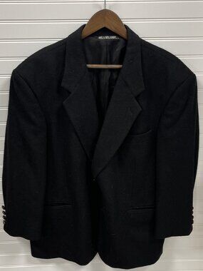 Tailors Row by Deansgate Mens 42 Black Camel Hair Two Button Sport Coat